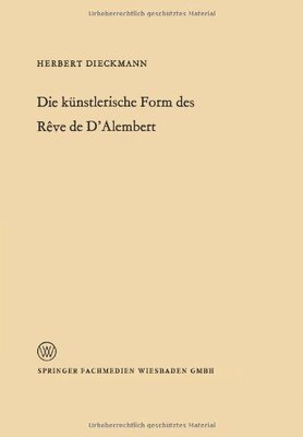 【预售】Die Kunstlerische Form Des Reve de D Alembert
