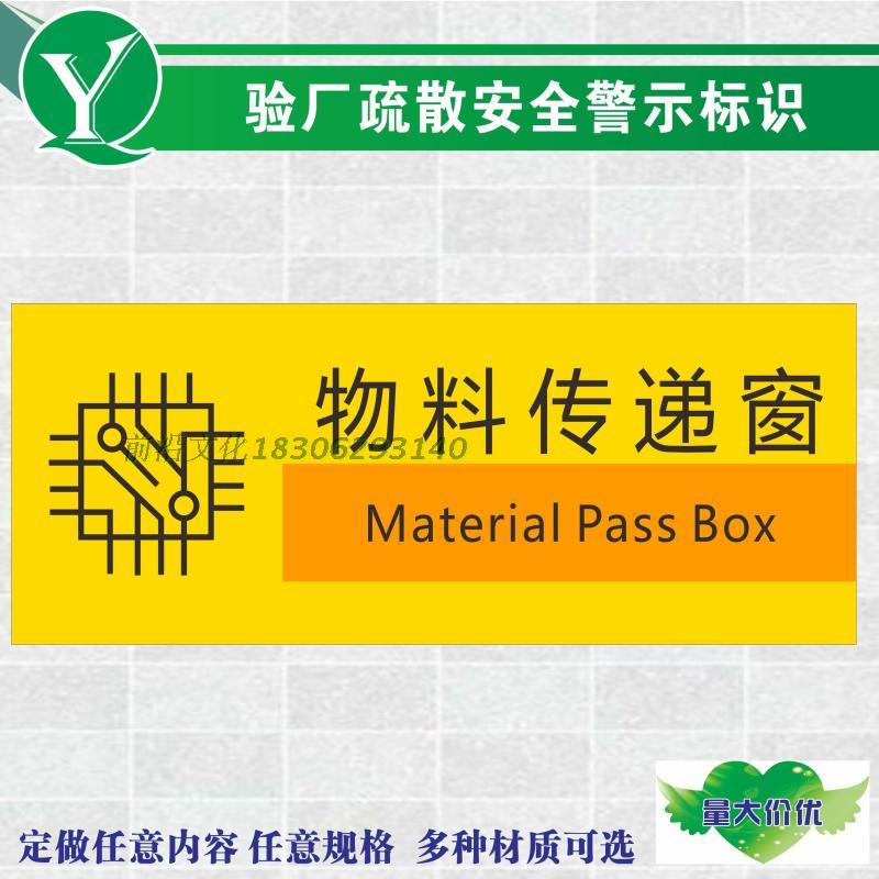 车间门牌物料传递窗窗口标识