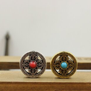 复古藏银尼泊尔饰品佛珠十字法轮密宗羯磨杵 念珠菩提DIY配饰