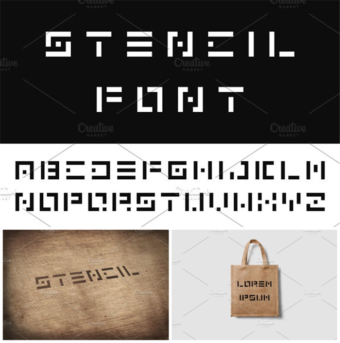 A3480矢量数字计算机数码风格英文字母图形 AI设计素材