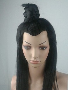 道士小生 假发 机制假发 刘备 道具 假发 影视 道具 假发