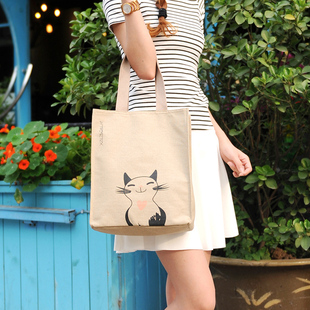 htfortex帆布包袋学生作业袋ins帆布袋女包手提袋A4可定制log书袋