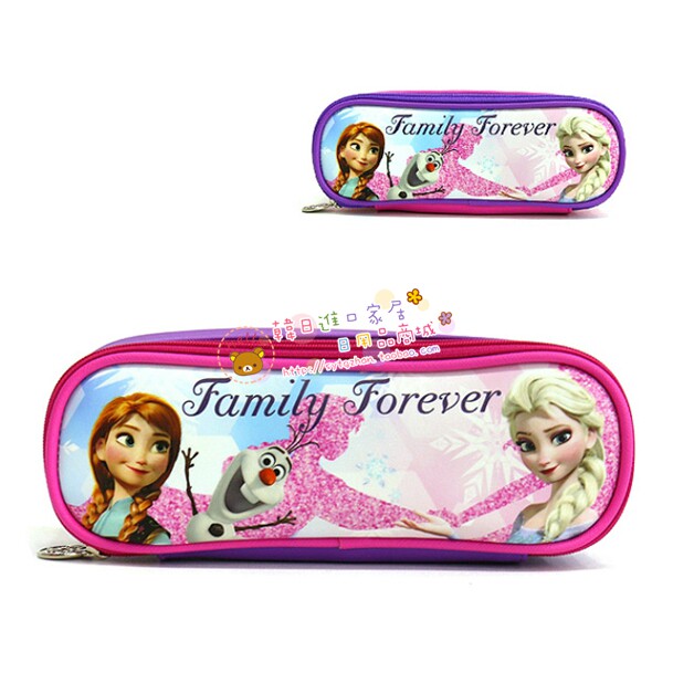 韩国正版冰雪奇缘Frozen笔袋文具袋文具盒铅笔袋化妆袋2款可选