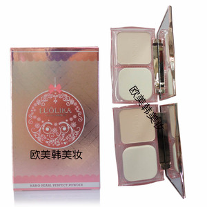 正品 罗莉卡纳米珍珠粉饼 防水防汗不脱妆 遮瑕定妆粉 粉底膏