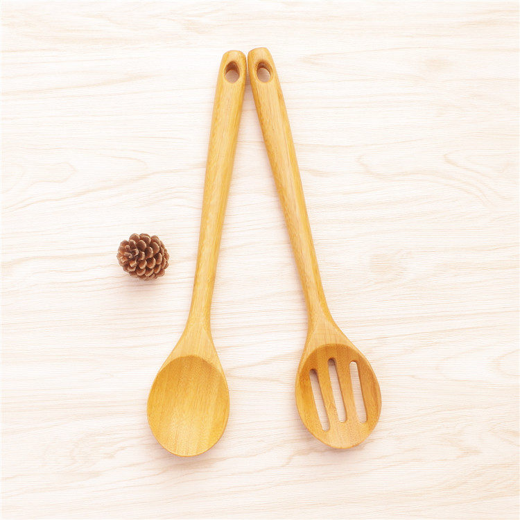 初木原品 楠竹 搅拌木勺漏勺子 烹饪料理烘焙勺 不粘锅木漏勺