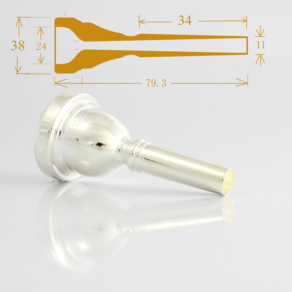 蝴蝶牌细管长号嘴中音长号号嘴行进长号嘴12C