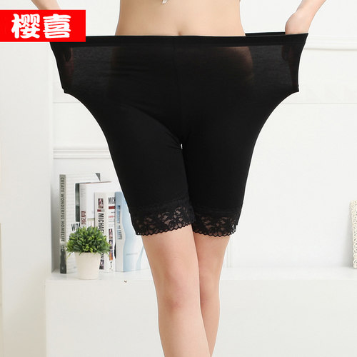 蕾丝五分裤子女士外穿加肥胖MM