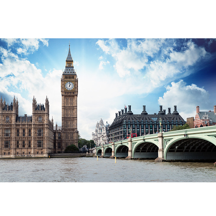 城市建筑海报英国大本钟伊丽莎白塔伦敦异国风情风景挂画装饰墙贴
