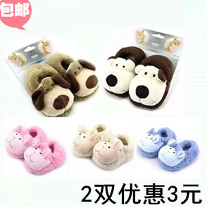 毛毛鞋亲子保暖秋冬珊瑚绒婴幼儿宝宝棉鞋拖 家居防滑软底学步鞋