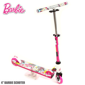 Barbie芭比 宝宝儿童二轮滑板车 滑轮鞋折叠铝4寸5寸玩具