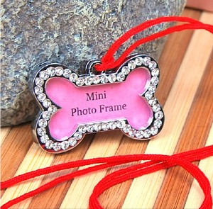 宠物饰品狗牌信息名牌吊坠可放名字照片金属爱犬居通用新款满就送