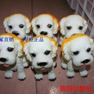 厂家直销儿童玩具小狗橡胶牧羊犬小黄狗捏捏小狗发声玩具益智玩具