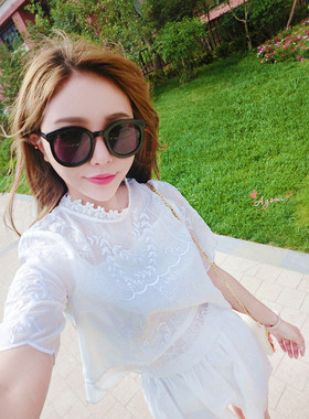 墨镜椭圆形脸太阳眼镜千颂伊同款