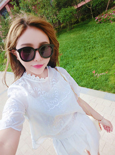 千颂伊同款墨镜刘涛鹿晗太阳镜女椭圆形脸花样姐姐林志玲太阳眼镜