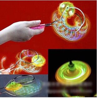 大号魔力飞转陀螺 轨道七彩发光溜溜球悠悠球 惯性旋转 厂家直销