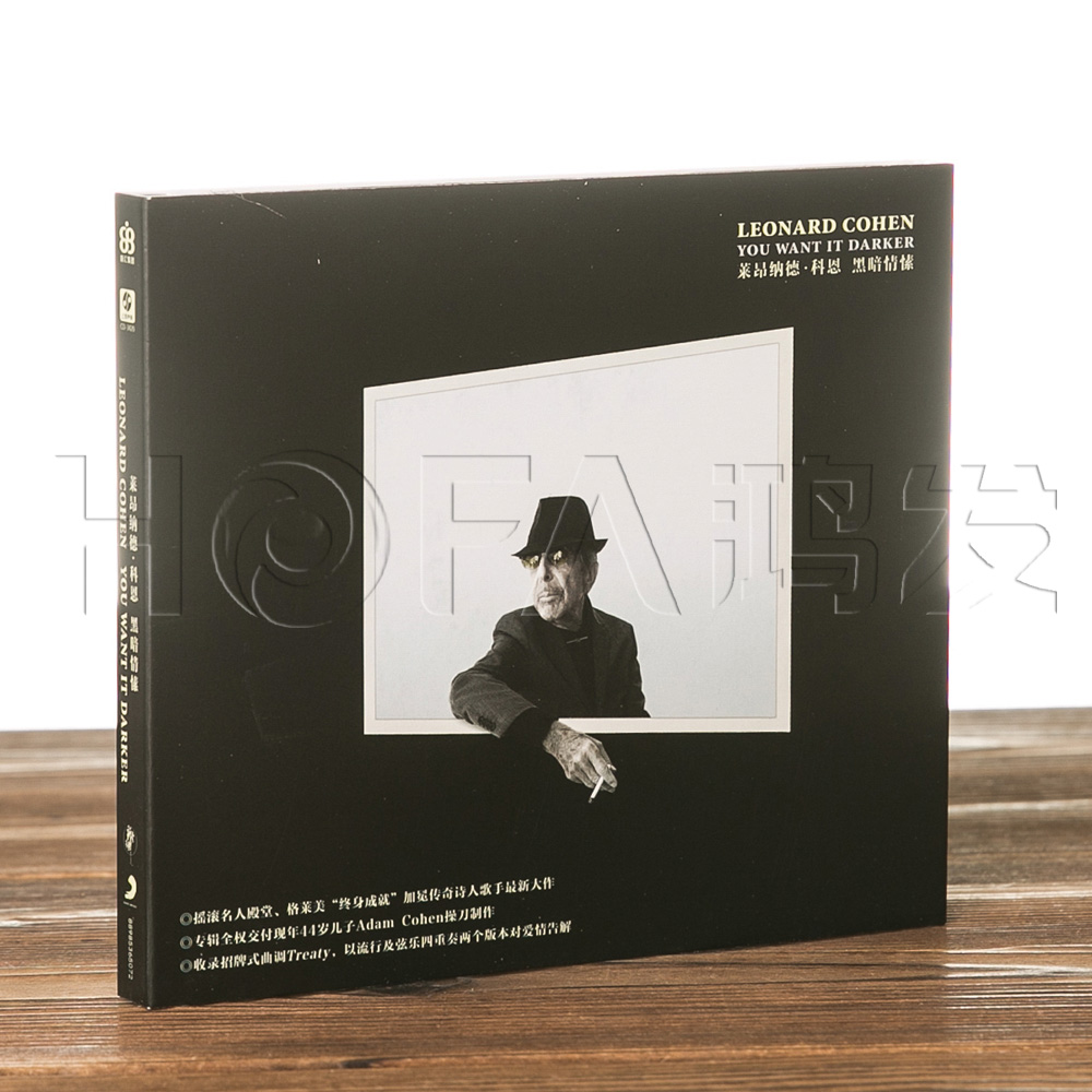 正版现货莱昂纳德.科恩:黑暗情愫(CD)Leonard Cohen专辑-封面