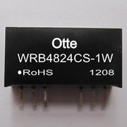 Otte DC-DC宽电压电源模块48V转24V WRB4824CS-1W DCDC隔离变换器