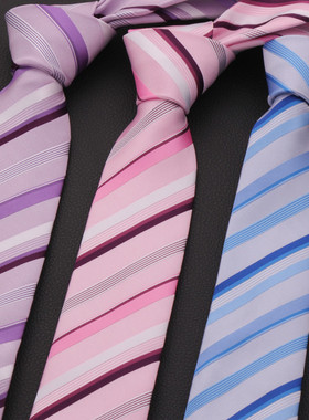 特价处理粉色男女士6CM宽斜条纹韩版窄领带时尚青年领呔普装