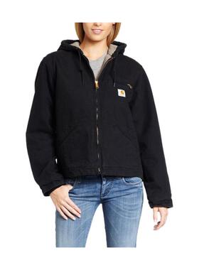 carhartt棉质加绒耐磨保暖连帽夹克外套女美国直邮B9011T