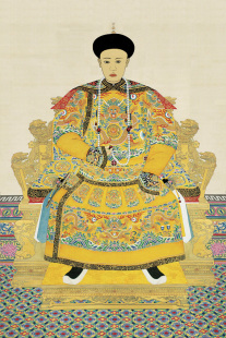 清朝皇帝像 宣统皇帝像 宣统皇帝朝服像 清代皇帝 饭店居家装饰画