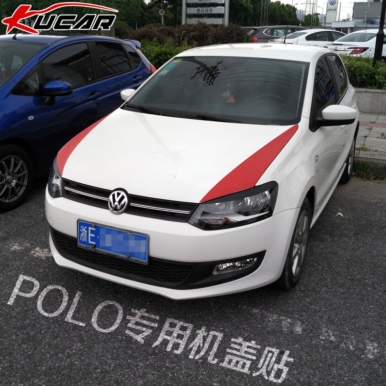 kucar大众polo改装车贴纸b柱中柱贴机盖贴眼线侧裙装饰贴