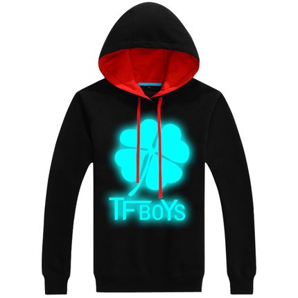 TFBOYS王俊凯王源同款衣服荧夜发光潮牌学生