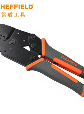 钢盾工具S035025双色柄欧式端子压接钳S035026