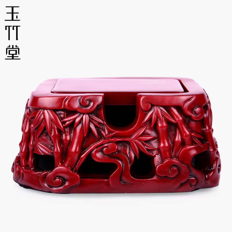 创意炭雕名片盒中式办公室书房桌面摆件送老师朋友领导客商务礼品