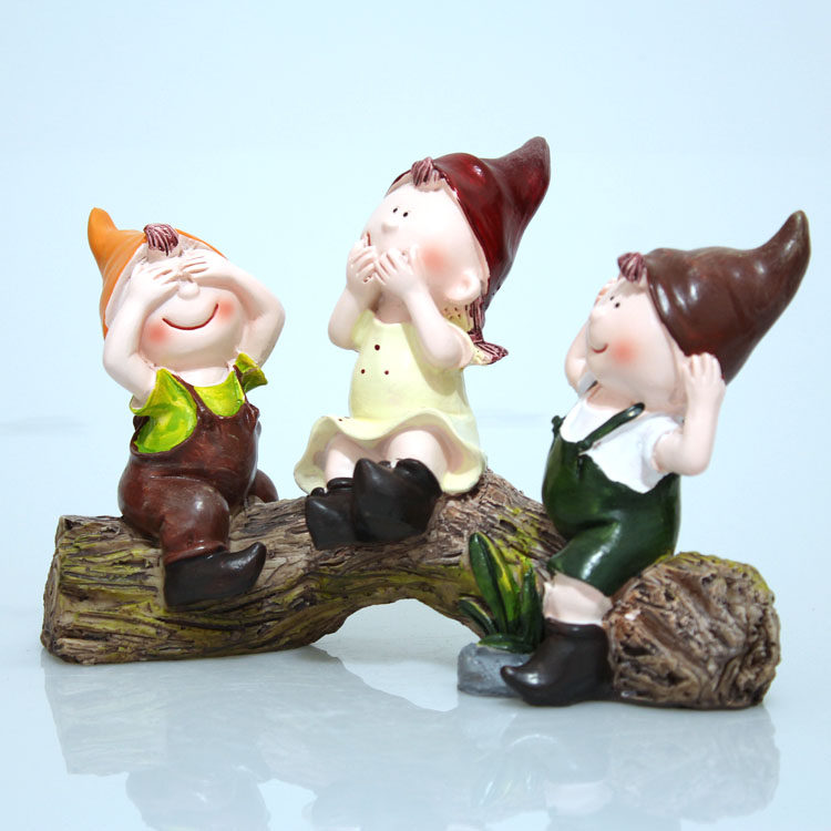 家居小摆件书房装饰品可爱三不娃娃家居摆件艺术品现代工艺品包邮