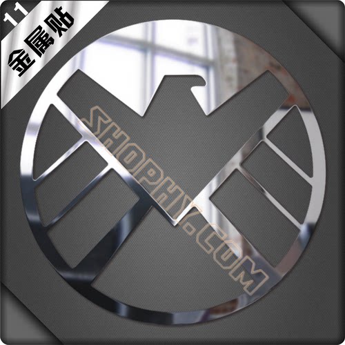 神盾局漫威复仇者美国队长钢铁侠金属贴纸动漫周边手机自行车11