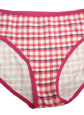 哟呼！old navy 7-8岁女童红白格全棉三角内裤