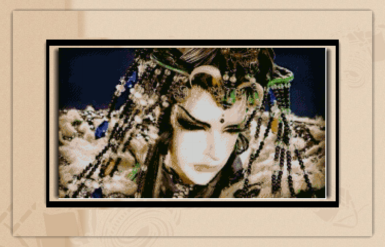 [印花]漫游绣*霹雳布袋戏十字绣*黑罪孔雀弁袭君十字绣*