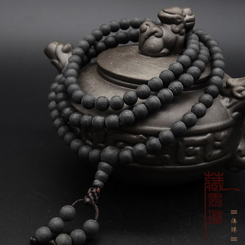 香药108颗6mm檀木琥珀佛珠手链