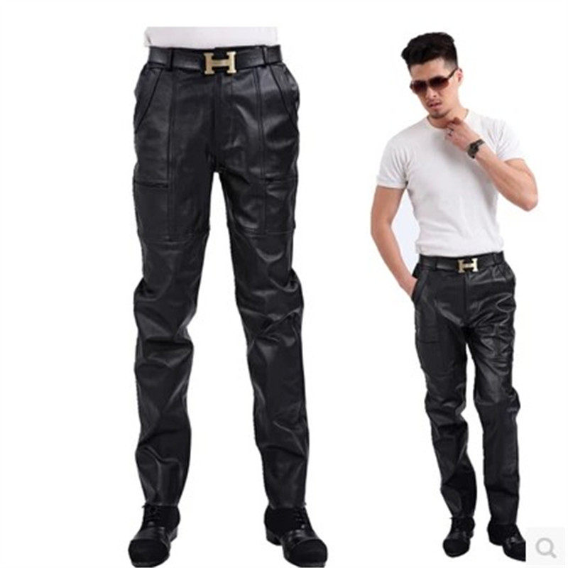Pantalon cuir homme droit pour hiver - Ref 1485705 Image 1