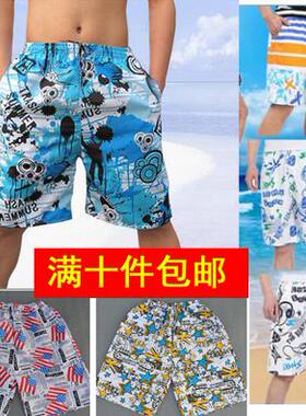 批發促销韩国男士沙滩裤男特大码五分裤花短裤男夏潮男装大裤衩12