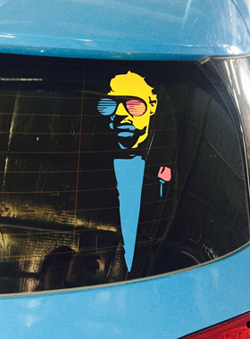 TLP镂空车贴 教父godfather 遮瑕贴行李箱笔记本贴电脑机箱贴