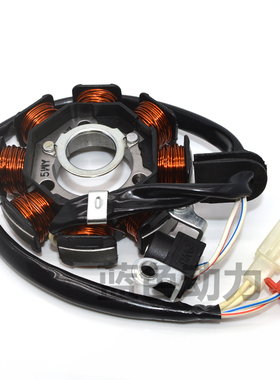 适用雅马哈踏板摩托车100定子总成JOG巧格福喜鬼火rsz100点火线圈