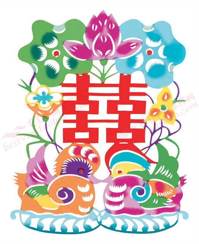 货号:60-52 民间剪纸水移画装饰贴厨房浴室瓷砖贴冰箱贴水转印贴