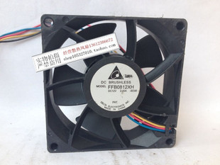 台达DELTA 8025 8CM双滚珠风扇 大风量散热风扇12V 2A FFB0812XH