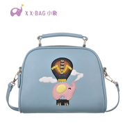 Little elephant bags bag 2016 new stylish retro cartoon double diagonal portable single shoulder bag 1940