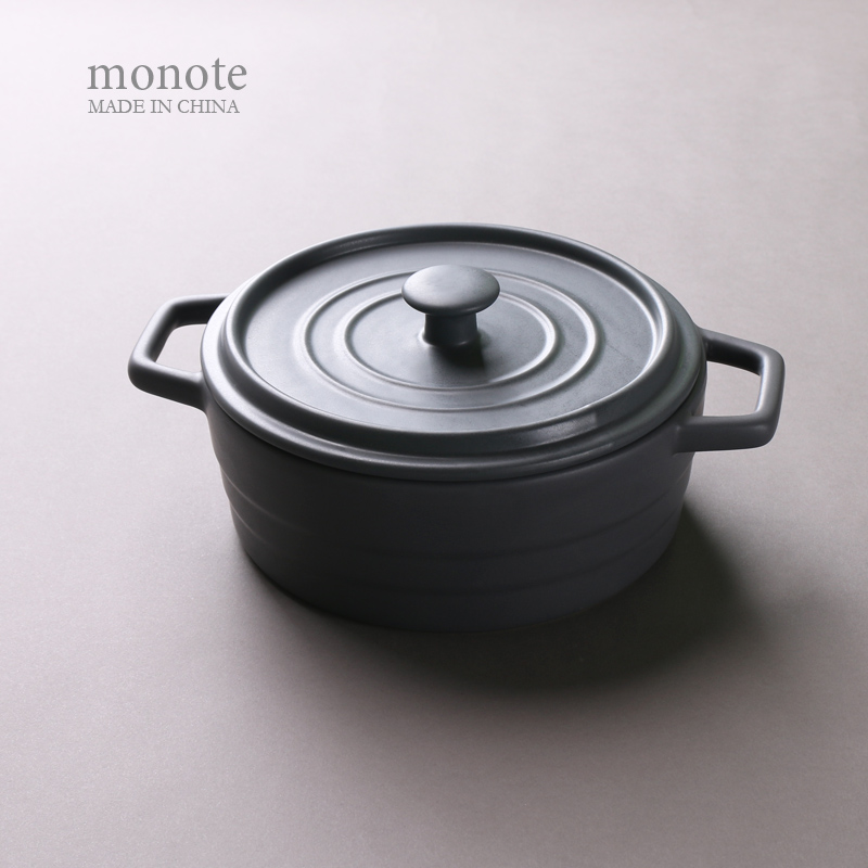 外贸原单创意带盖烘焙烤锅大容量烤碗烤箱菜器具耐高温不可明火