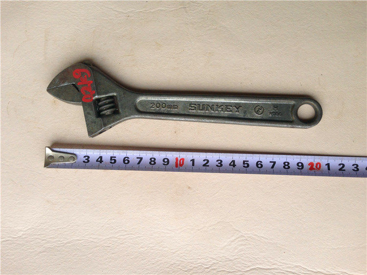 二手日本进口活动扳手活络扳手修理工具8寸200mm 重约0.2kg