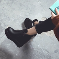 Martens, осенние короткие сапоги на платформе на скрытом каблуке, подходят для весны и осени, коллекция 2023, женский стиль, подходят для подростков, большой размер