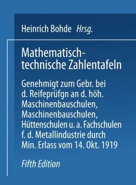 【预订】Mathematisch-Technische Zahlentafeln...