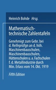 【预订】Mathematisch-Technische Zahlentafeln...