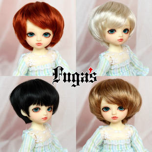 小8分大12分bjd假发仿马海毛天使卷短发xaga 可儿 美结猪 parabox