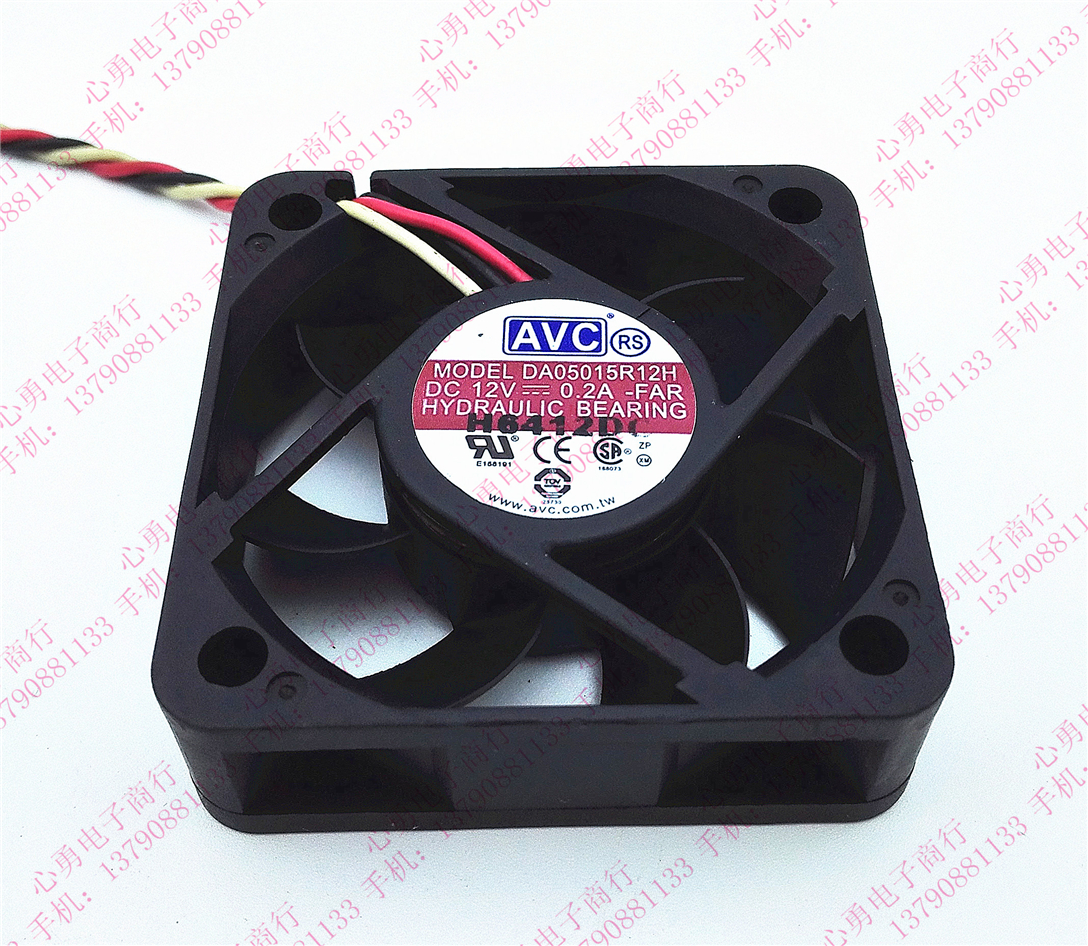 AVC静音散热风扇 DA05015R12H 12V 0.2A 5015 适用剑齿虎主板 5CM