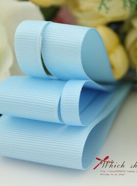 6-38mm308纯色淡蓝色罗纹带织带/发饰材料diy/丝带罗纹带5码价