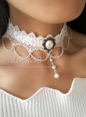 日韩风欧美复古镂空婚礼蕾丝项链