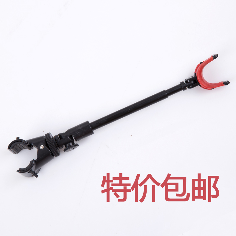 鱼竿炮台支架后挂包邮特价竿架天线架杆后挂渔具配件垂钓用品黑色